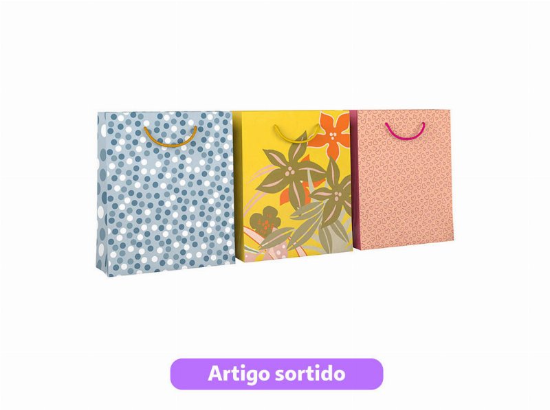Saco Para Presente Auchan Tamanho M Vertical Modelos Sortidos