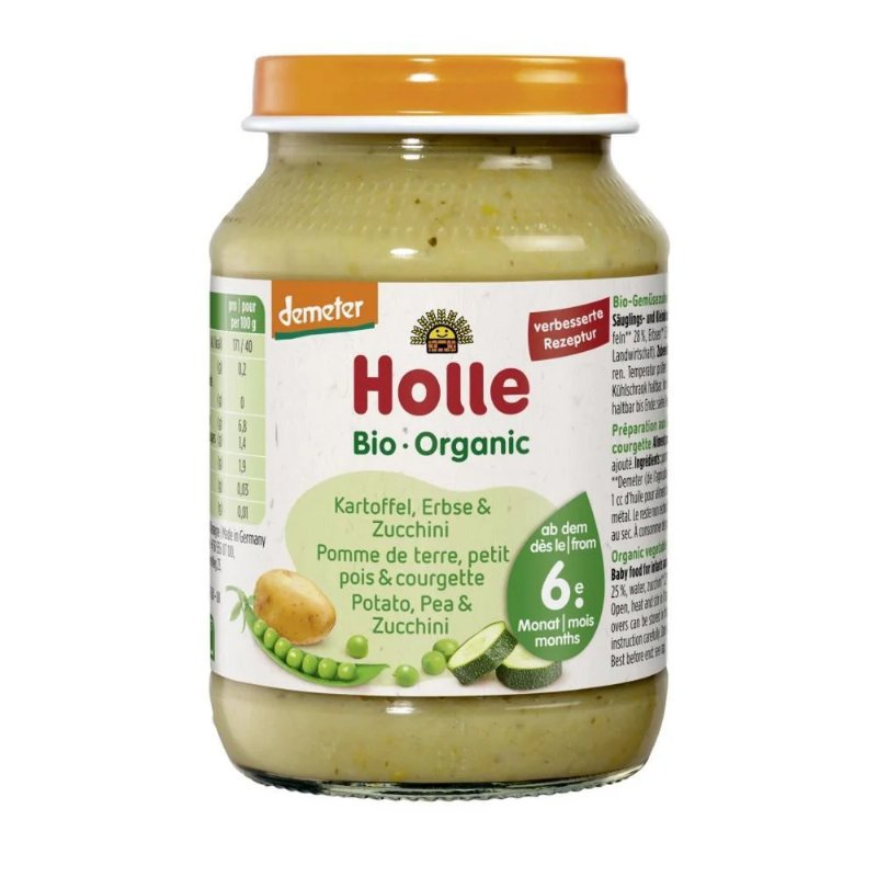 Holle Puré Batata Ervilha Curgete +6M 190 g