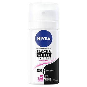 Desodorizante Spray Black & White Invisible Original Miniatura Nivea 35 ml