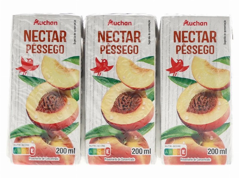 Néctar Auchan Pêssego 3X200 ml