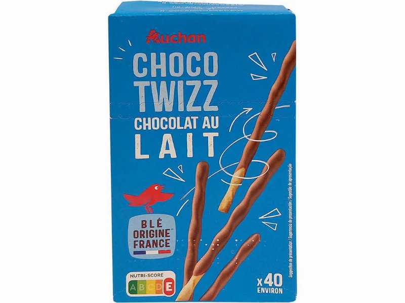 Bolacha Auchan Twizz Cobertas Chocolate Leite 90 g