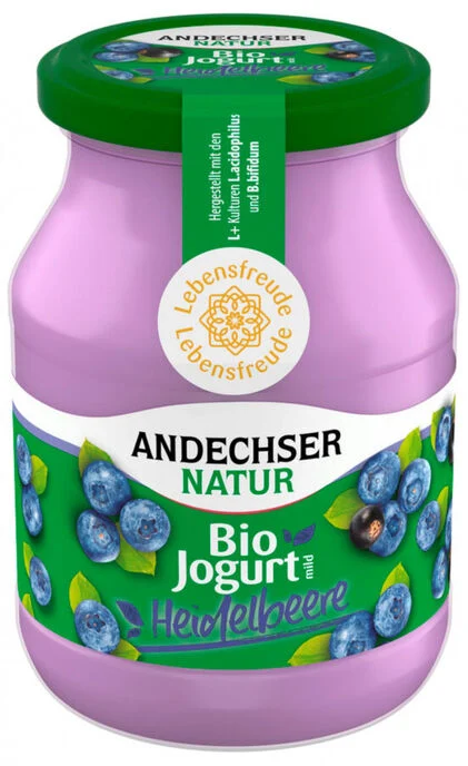 Iogurte Biológico Com Mirtilo Andechser 0.5Kg