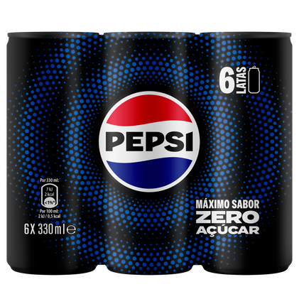 Refrigerante Pepsi Cola Zero Pack 6 Pepsi 0.33L