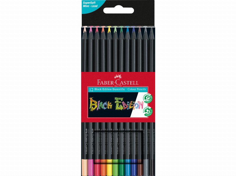Lápis De Cor Faber-Castell Black Edition 12 Unidades