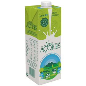 Leite Uht Meio Gordo Nova Açores 1 Lt