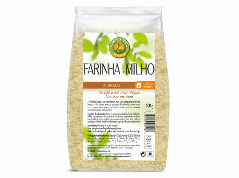 Farinha Cem Porcento Milho Integral 500 g
