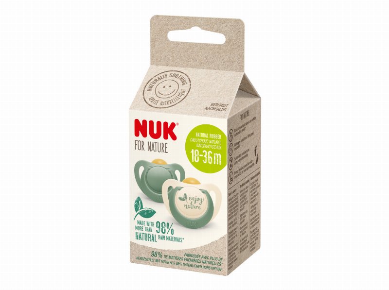 Chupeta Nuk For Nature Sil Verde 2Un +18M