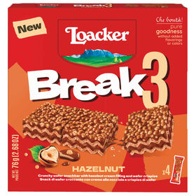 Bolachas Wafers Com Recheio De Avelã Loacker 76 gr (4 Un)