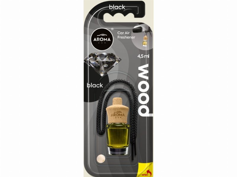Ambientador Auto Aroma Car Wood 4.5 ml Black