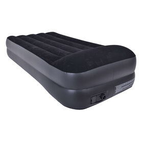 Colchão Insuflável Solteiro 96X195Cm Com Bomba Preto Berg