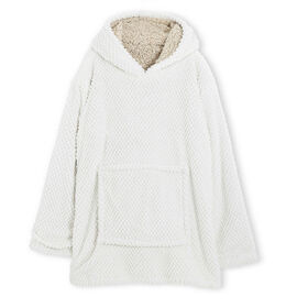 Hoodie Jacquard Com Borreguito Branco Kasa