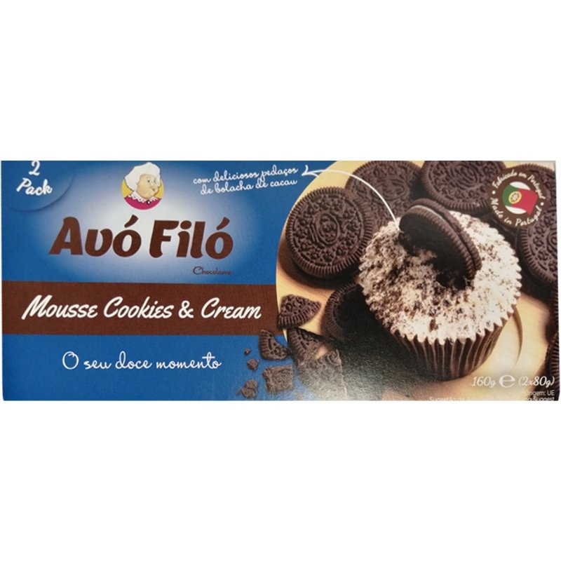 Mousse De Cookies E Cream Pack 2 Unidades 80 g