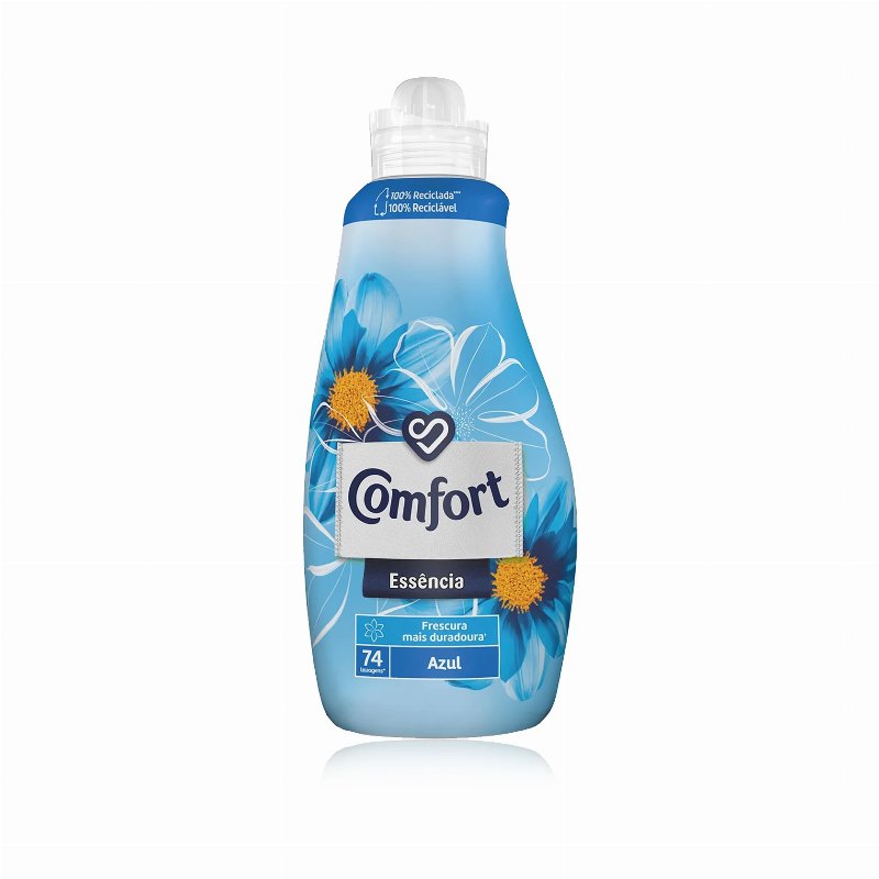 Comfort Amaciador Roupa Essência Azul 74 Doses 1,33 l
