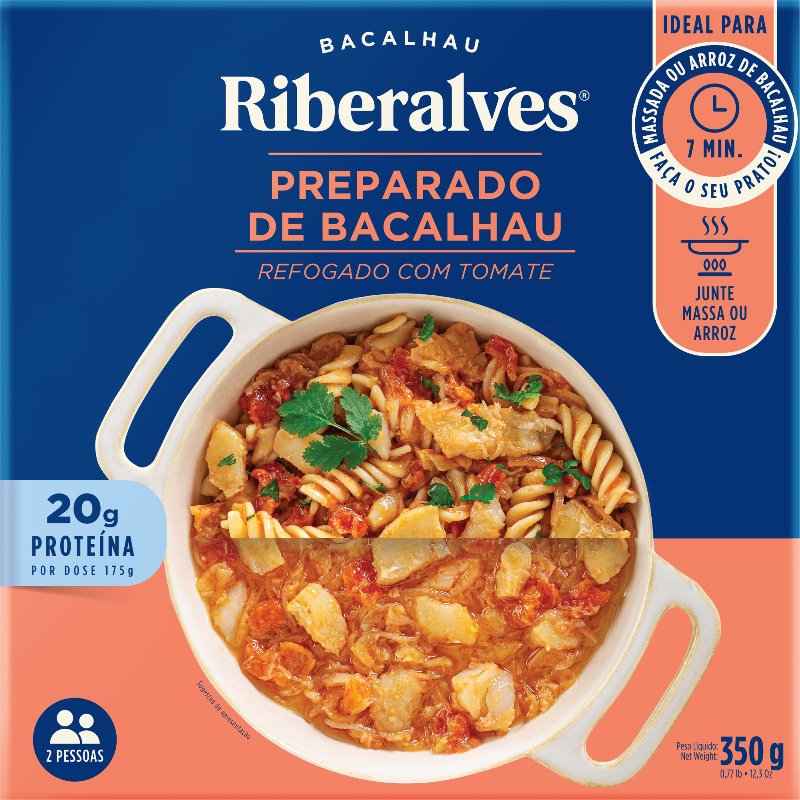 Preparado De Bacalhau Refogado Tradicional Com Tomate 350 g