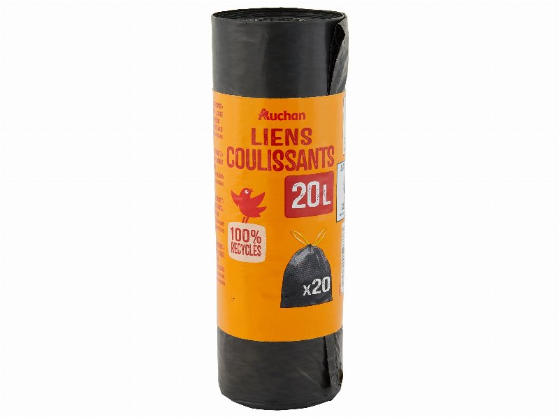 Saco De Lixo Auchan Fecho Fácil 20 l 100% Reciclados 20Un