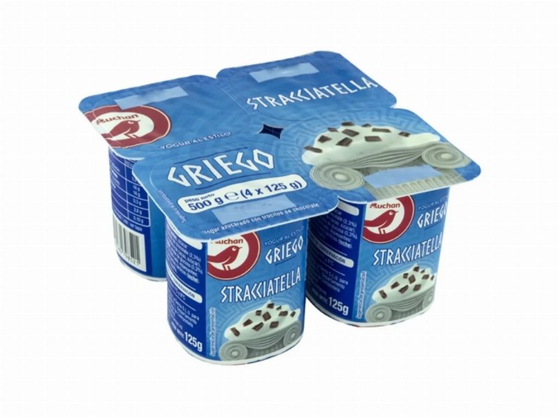 Iogurte Auchan Grego Stracciatella 4X125 g