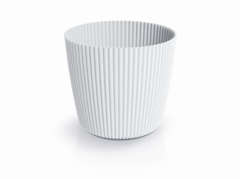 Vaso Plástico Reciclado Gardenstar Branco Ø17Cm