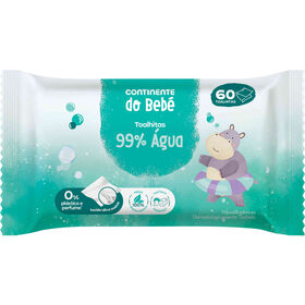 Toalhitas Bebé 99% Água Continente Do Bebé 60 Un