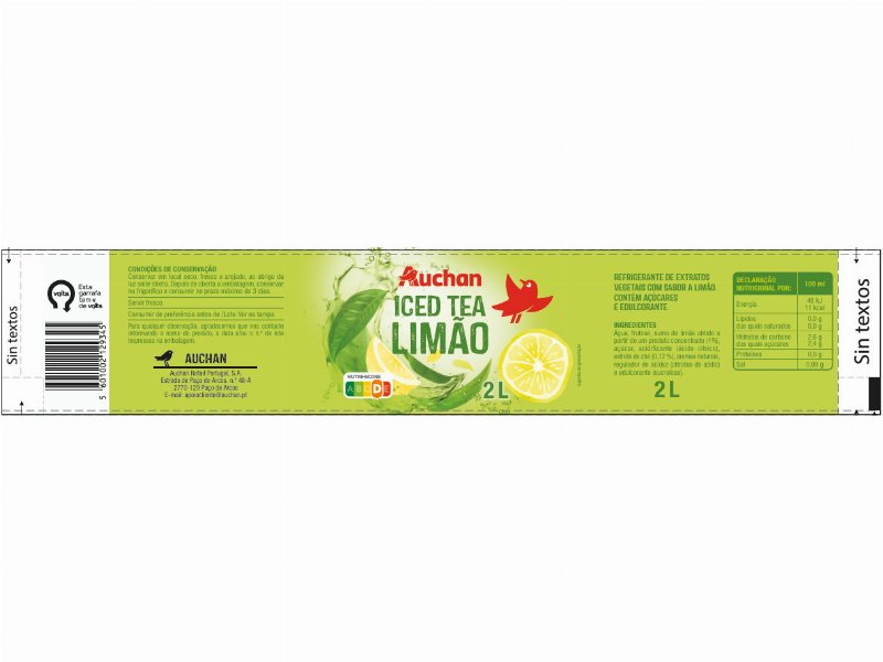 Iced Tea Auchan Limão 2 l