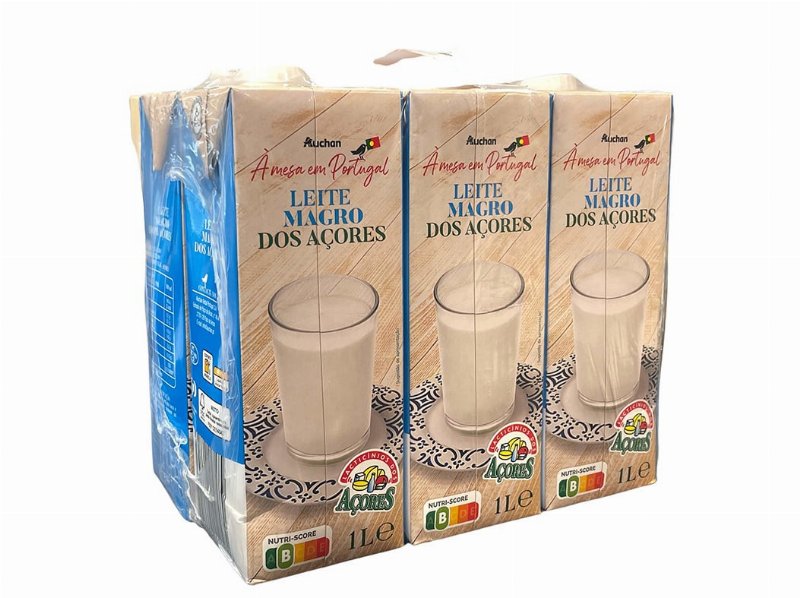 Leite Auchan Magro Açores 6X1 l