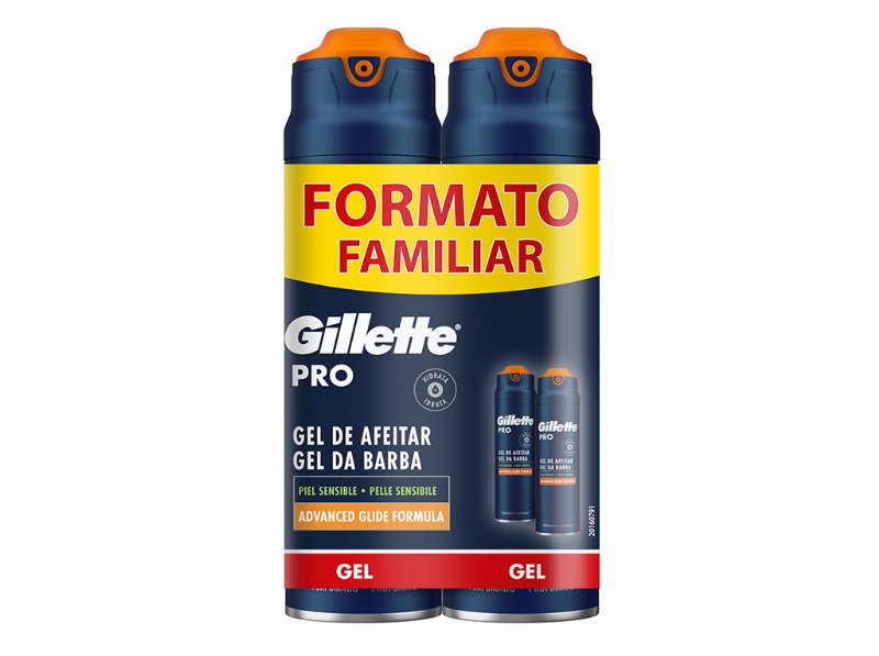 Gel Barbear Gillette Pro Sensitive 2X200 ml
