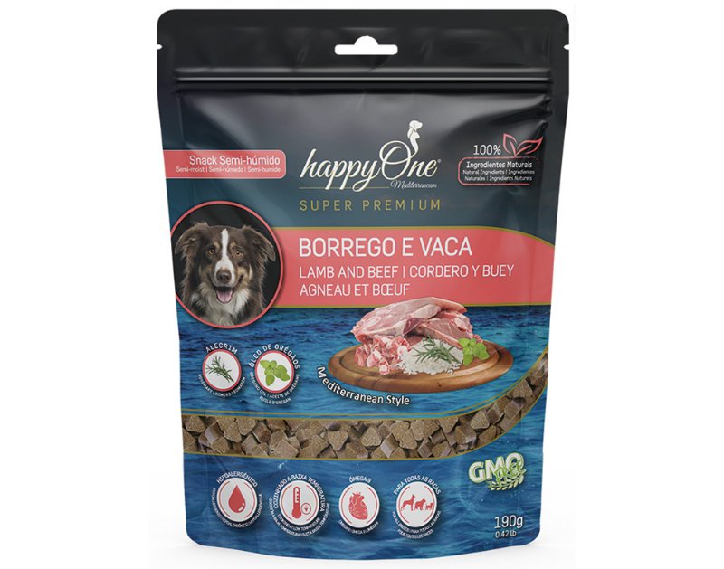 Snack Para Cão Happyone Mediterraneum Com Vaca 190 g