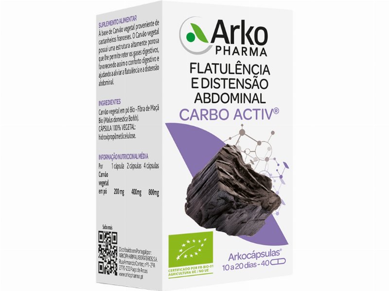 Suplemento Arkocapsulas Carbo Activ Bio 40Caps