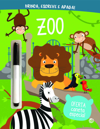 Livro De Colorir - Brinca, Escreve E Apaga - Zoo Vários Autores