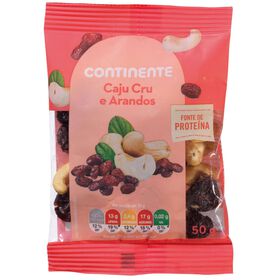 Mix Caju Cru E Arandos Continente 50 gr
