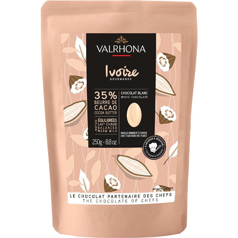 Valrhona Chocolate Branco 35% Ivoire 250 g