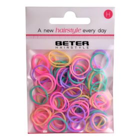 Elásticos De Cabelo Silicone Cores Mini Beter 100 Un