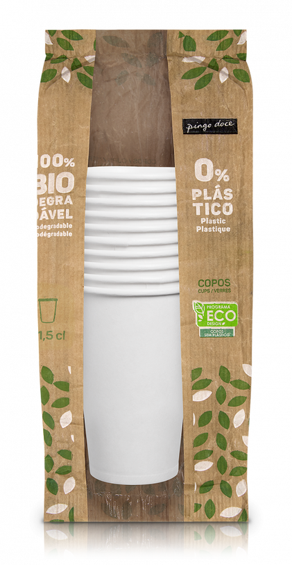 Copos De Cartão 21,5 cl Pingo Doce 10 Un Pingo Doce 10Un