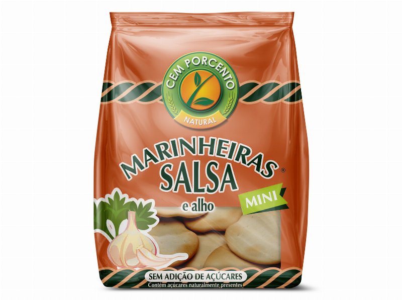 Bolachas Cem Porcento Mini Marinheiras Salsa Alho 50 g
