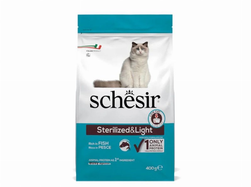 Ração Para Gato Schesir Esterilizado Peixe 400 g