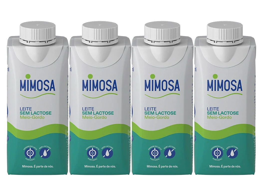 Leite Meio Gordo sem Lactose Mimosa 4x200ml
